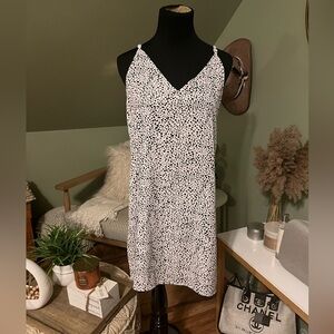 Black and White Polka Dot Slip Dress